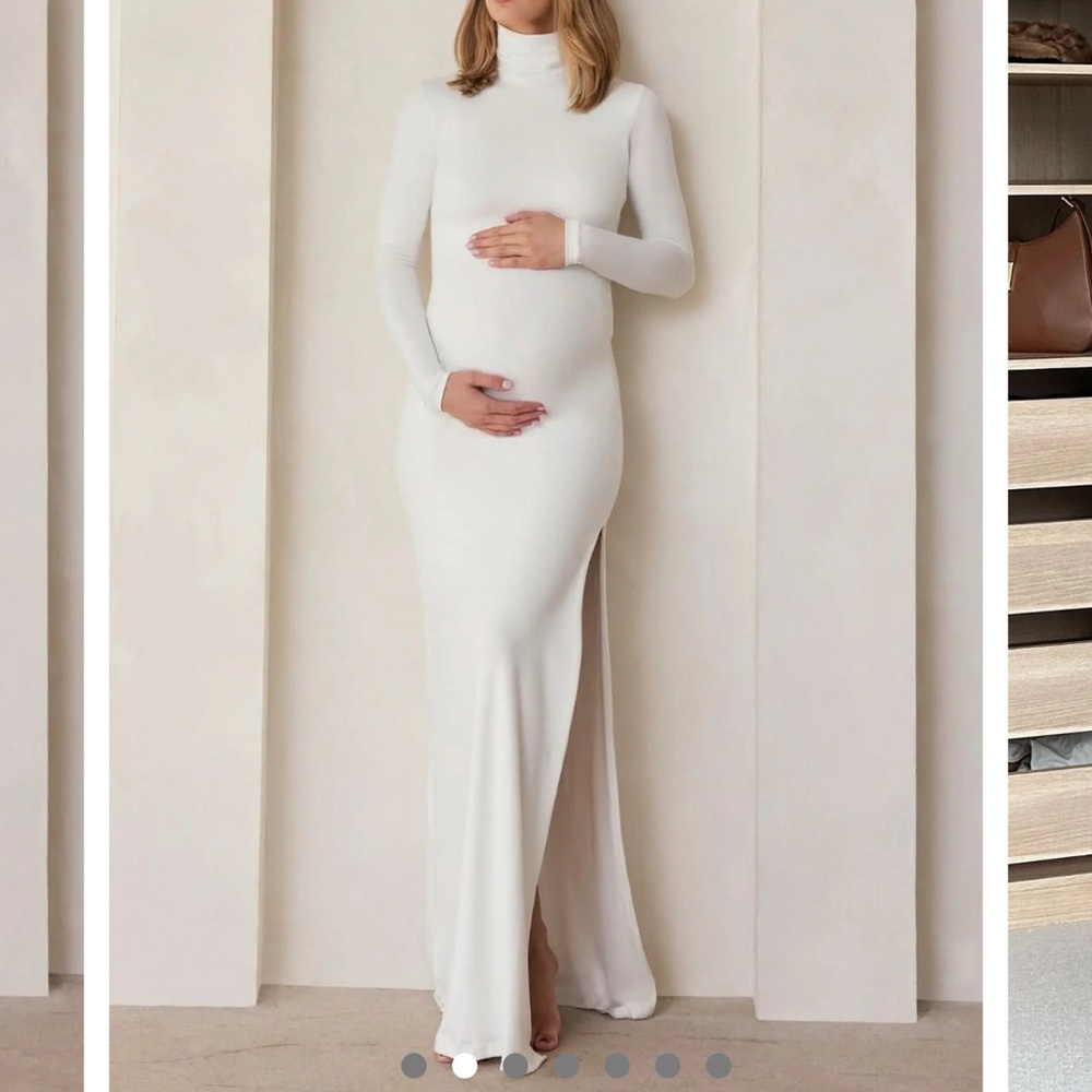 Bumpsuit Turtleneck Maxi XS White